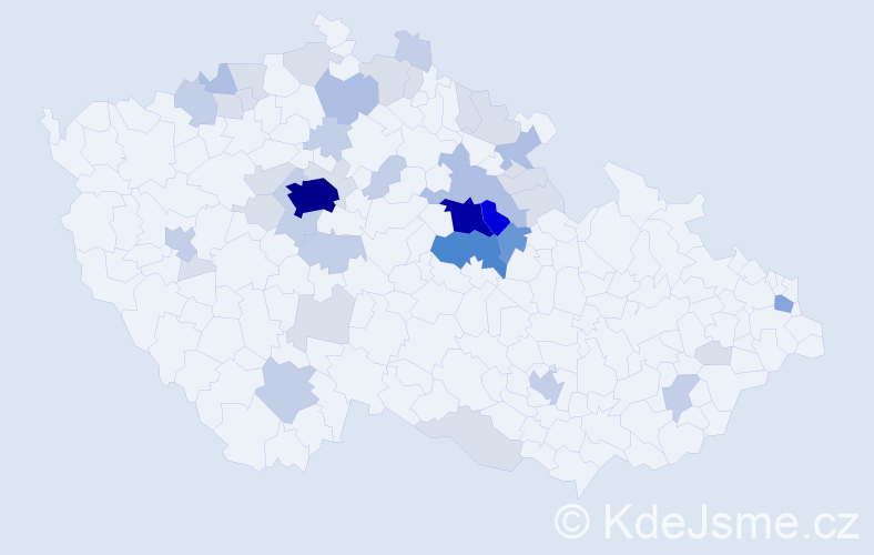 Příjmení: 'Bidlová', počet výskytů 142 v celé ČR