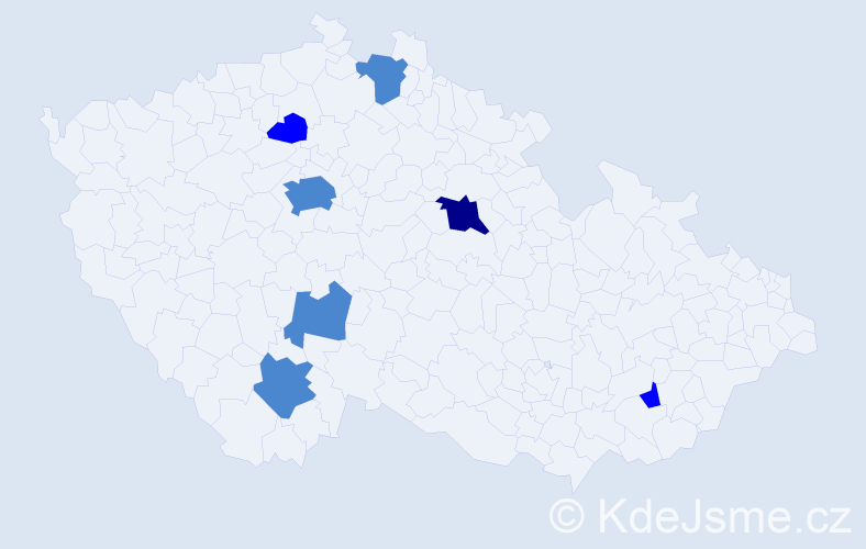 Příjmení: 'Dobra', počet výskytů 11 v celé ČR
