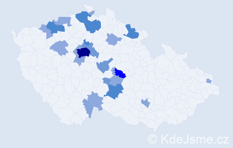Příjmení: 'Venhauerová', počet výskytů 70 v celé ČR