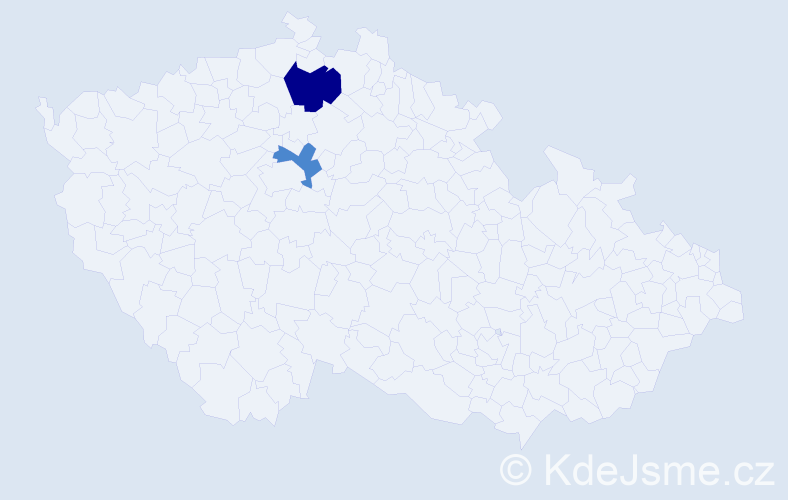 Příjmení: 'Reznik', počet výskytů 4 v celé ČR