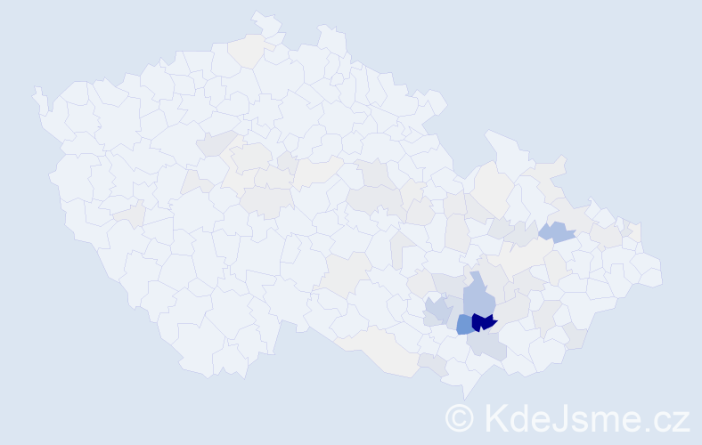 Příjmení: 'Rotreklová', počet výskytů 276 v celé ČR
