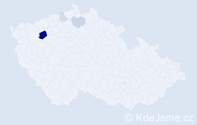 Příjmení: 'Kiesswetter', počet výskytů 5 v celé ČR