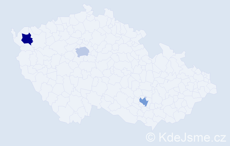 Příjmení: 'Forbes', počet výskytů 3 v celé ČR