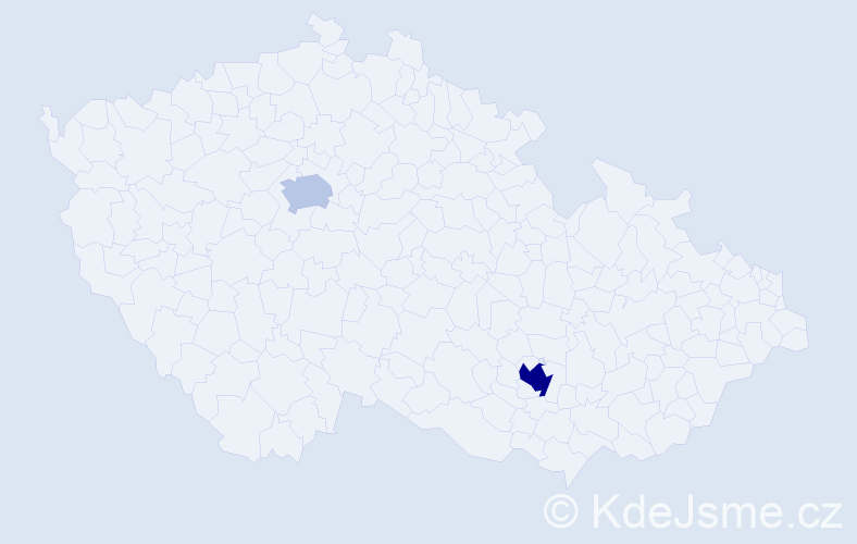 Příjmení: 'Kobel', počet výskytů 4 v celé ČR