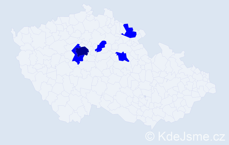 Příjmení: 'Vetechová', počet výskytů 6 v celé ČR