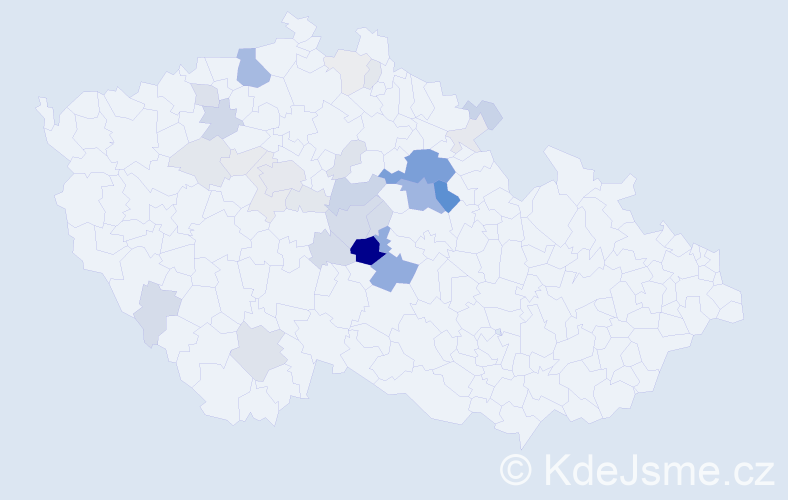 Příjmení: 'Rejnková', počet výskytů 103 v celé ČR