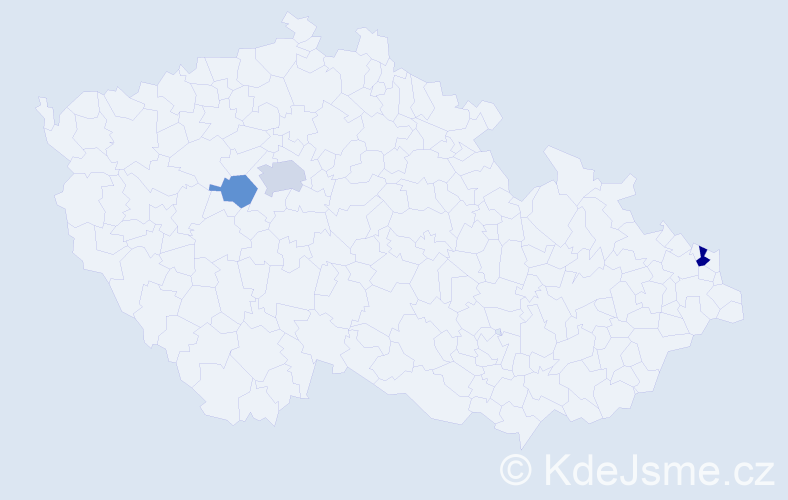 Příjmení: 'Burden', počet výskytů 5 v celé ČR