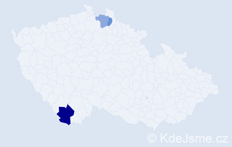 Příjmení: 'Gjaurovová', počet výskytů 4 v celé ČR
