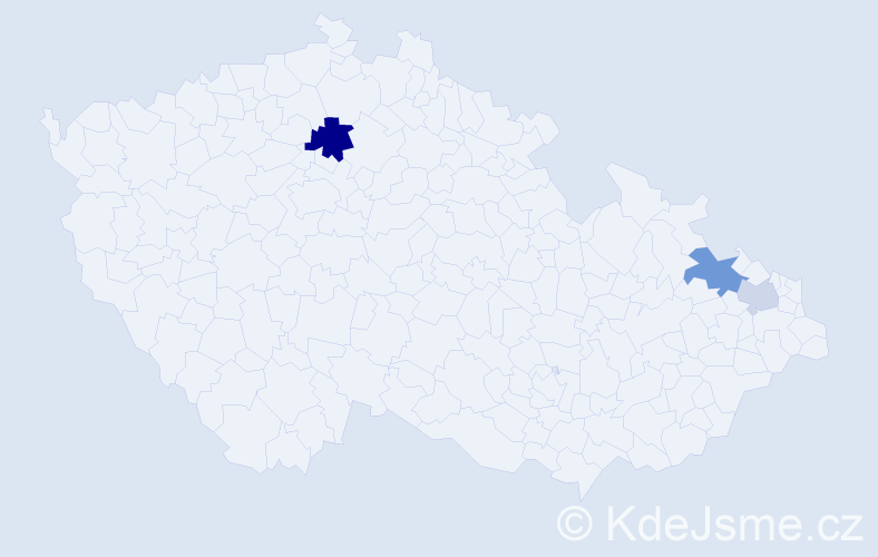 Příjmení: 'Vojtkuláková', počet výskytů 6 v celé ČR