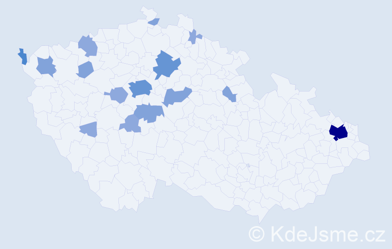 Příjmení: 'Anyalai', počet výskytů 35 v celé ČR