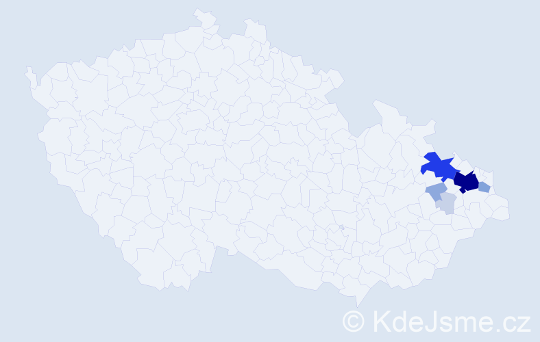 Příjmení: 'Swiech', počet výskytů 26 v celé ČR