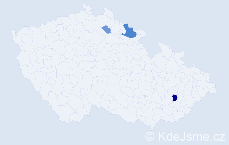 Příjmení: 'Belli', počet výskytů 6 v celé ČR