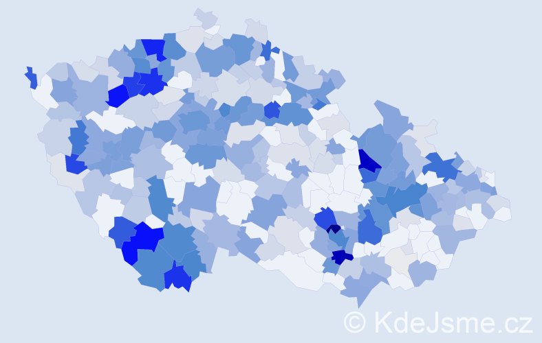 Příjmení: 'Wagner', počet výskytů 1316 v celé ČR