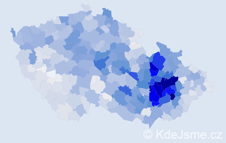 Příjmení: 'Pospíšilová', počet výskytů 11134 v celé ČR