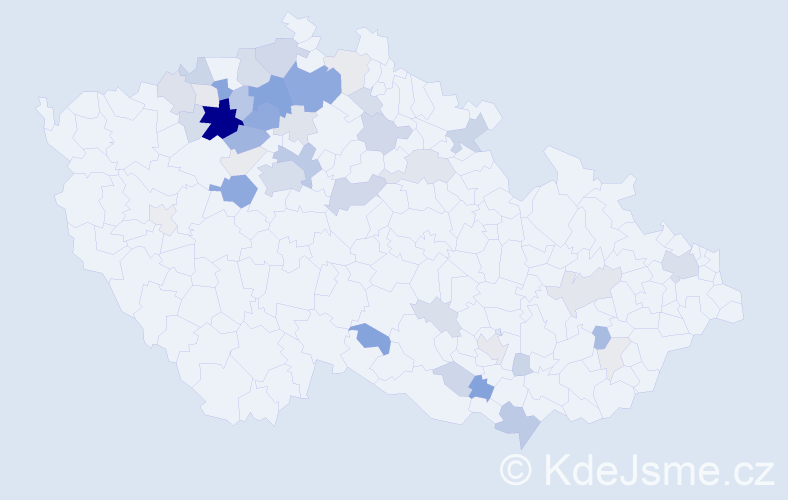 Příjmení: 'Ekrtová', počet výskytů 144 v celé ČR