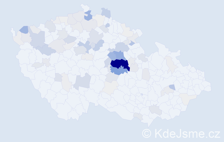 Příjmení: 'Švadlenková', počet výskytů 389 v celé ČR