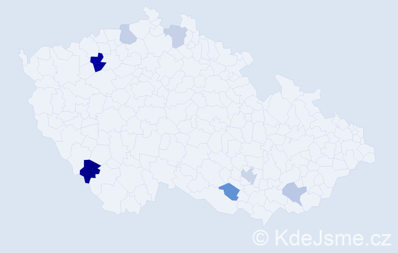 Příjmení: 'Dodoková', počet výskytů 11 v celé ČR
