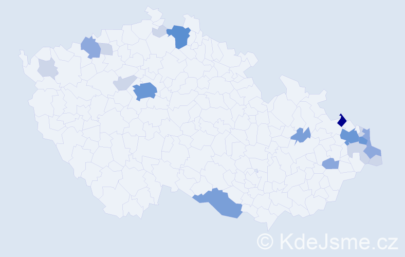 Příjmení: 'Wranová', počet výskytů 61 v celé ČR
