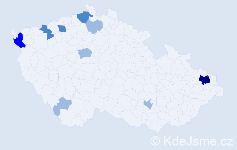 Příjmení: 'Münch', počet výskytů 17 v celé ČR