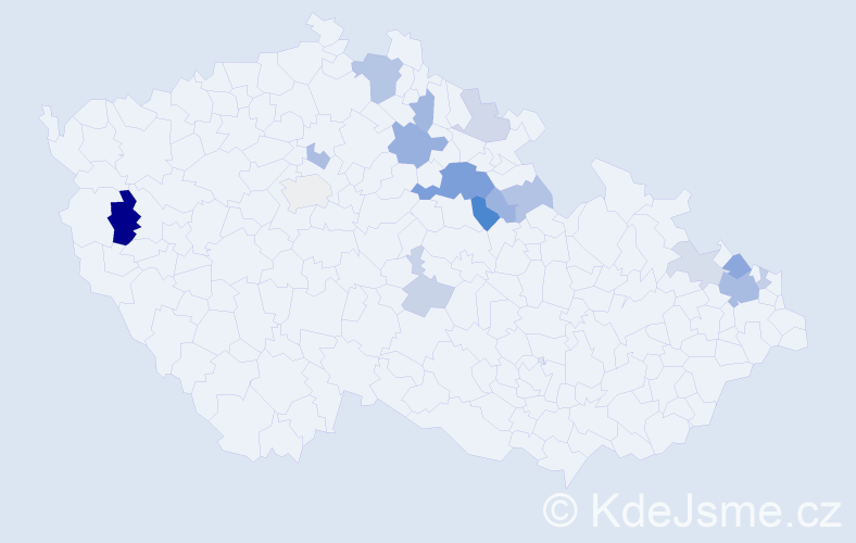 Příjmení: 'Ende', počet výskytů 36 v celé ČR