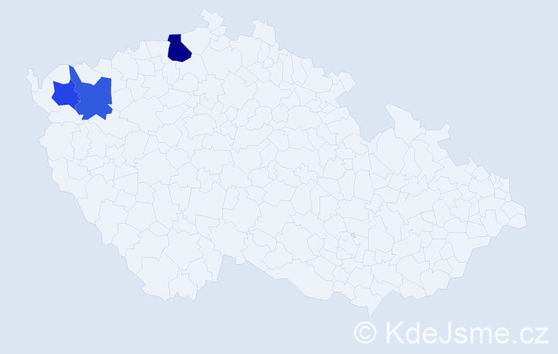 Příjmení: 'Stracheová', počet výskytů 4 v celé ČR
