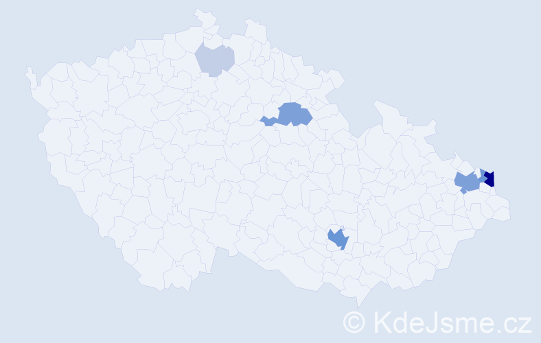 Příjmení: 'Mirová', počet výskytů 26 v celé ČR