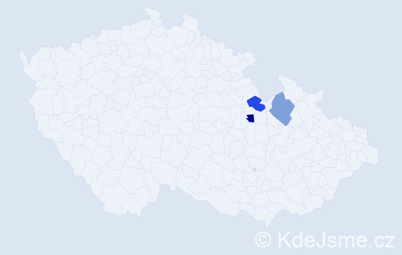 Příjmení: 'Temnyák', počet výskytů 3 v celé ČR