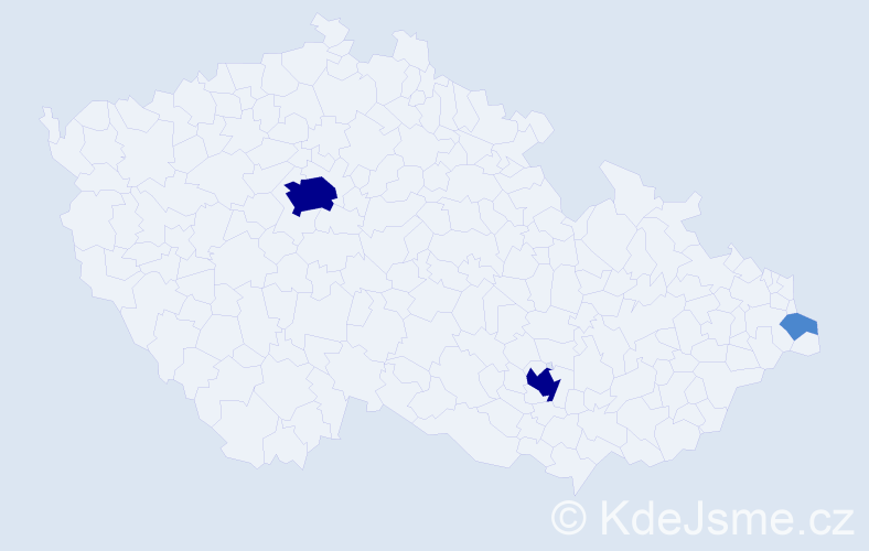 Příjmení: 'Zaher', počet výskytů 7 v celé ČR