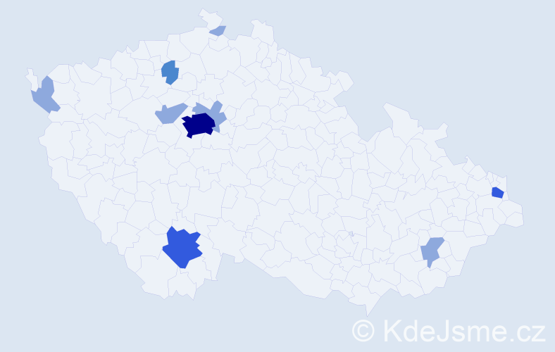 Příjmení: 'Reitz', počet výskytů 18 v celé ČR