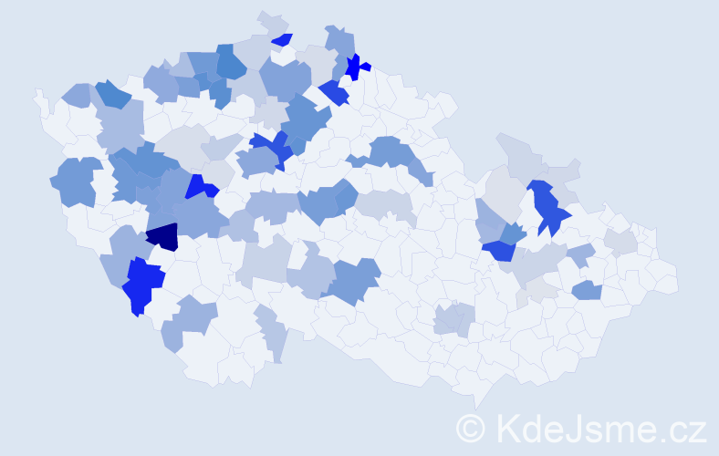 Příjmení: 'Klaus', počet výskytů 320 v celé ČR
