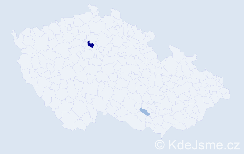 Příjmení: 'Mödritzer', počet výskytů 5 v celé ČR