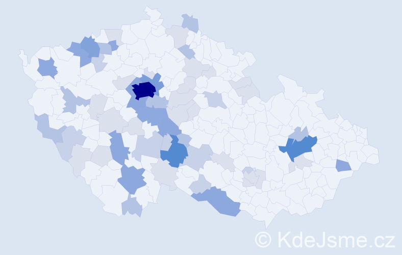 Příjmení: 'Pikal', počet výskytů 169 v celé ČR