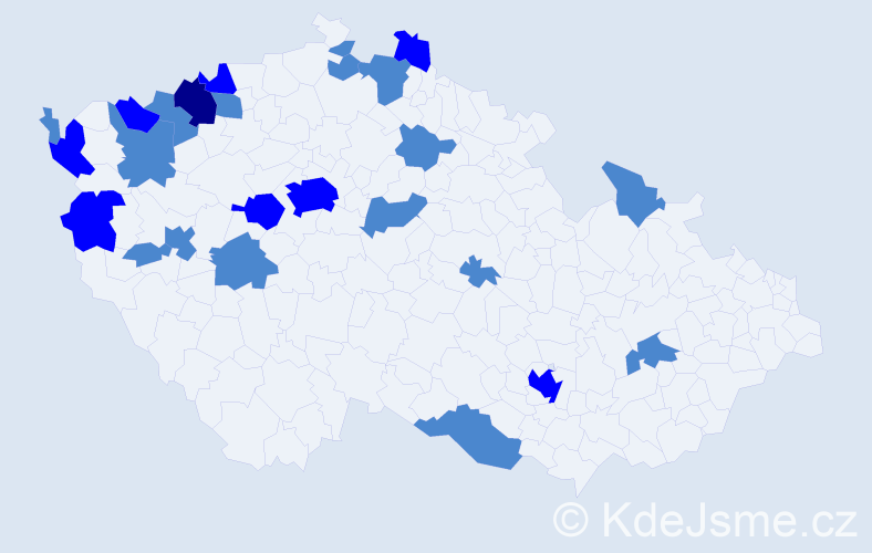 Příjmení: '"Dao Van"', počet výskytů 35 v celé ČR