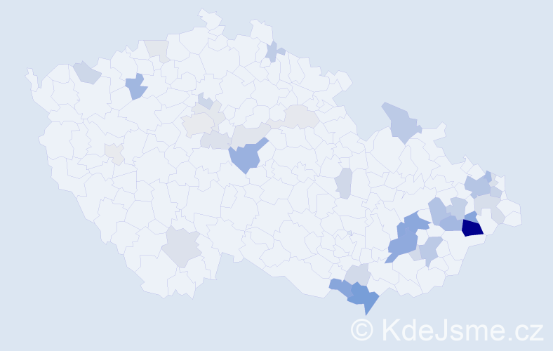 Příjmení: 'Smoček', počet výskytů 99 v celé ČR