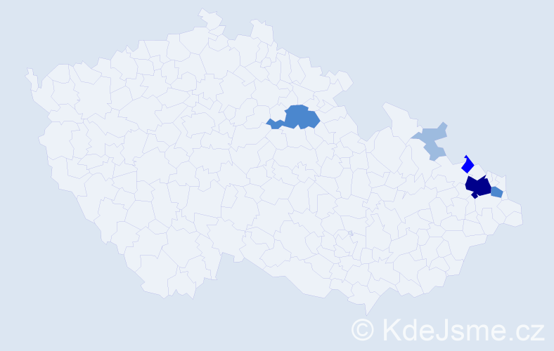 Příjmení: 'Besuch', počet výskytů 12 v celé ČR