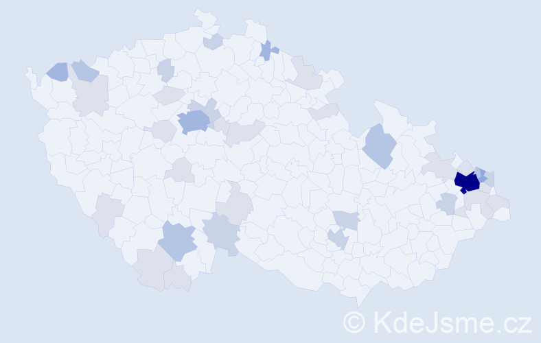 Příjmení: 'Florek', počet výskytů 88 v celé ČR