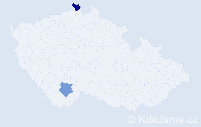 Příjmení: 'Sedivy', počet výskytů 2 v celé ČR