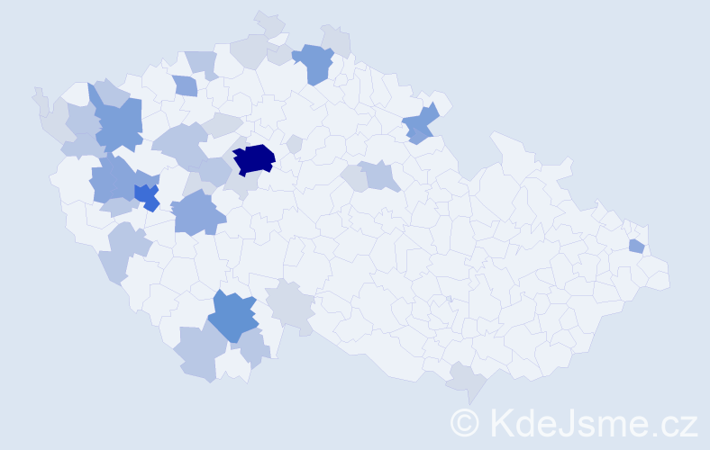 Příjmení: 'Hackerová', počet výskytů 106 v celé ČR
