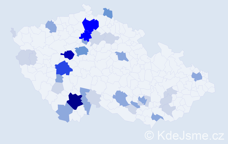 Příjmení: 'Flíček', počet výskytů 111 v celé ČR