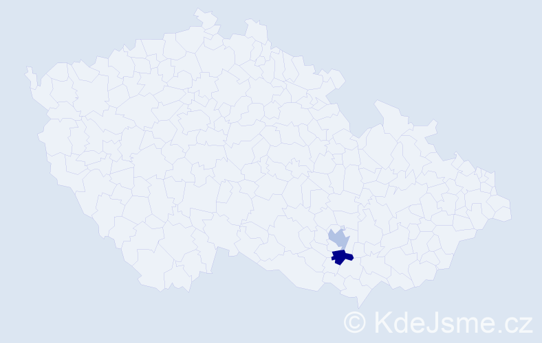 Příjmení: 'Rawi', počet výskytů 4 v celé ČR