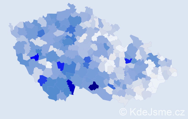 Příjmení: 'Benda', počet výskytů 3283 v celé ČR