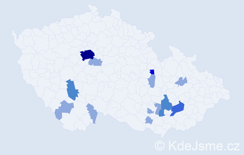 Příjmení: 'Ludlová', počet výskytů 33 v celé ČR