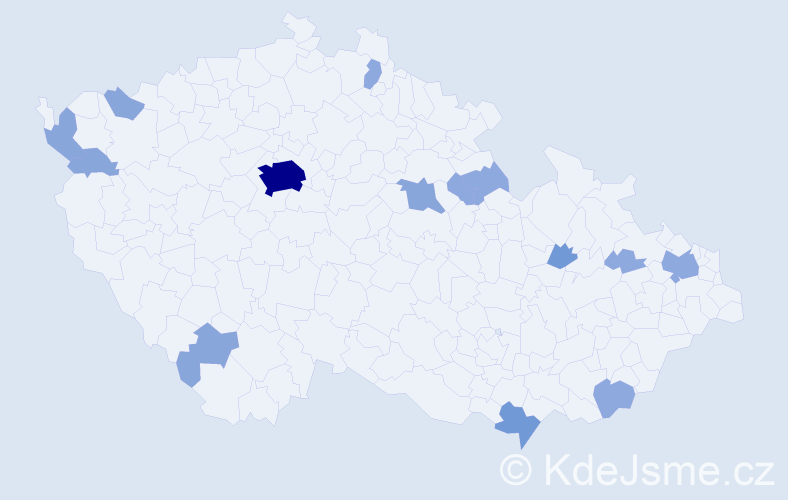 Příjmení: 'Országhová', počet výskytů 31 v celé ČR