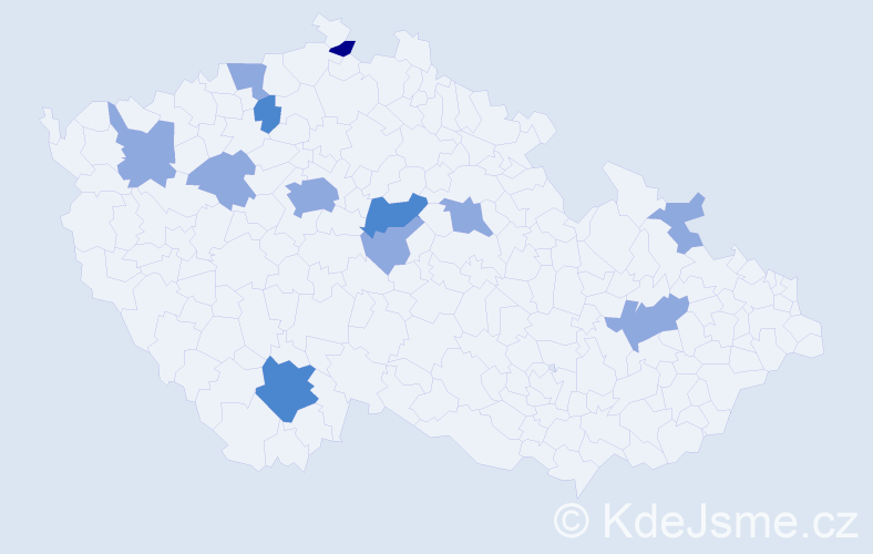 Příjmení: 'Sajfert', počet výskytů 19 v celé ČR