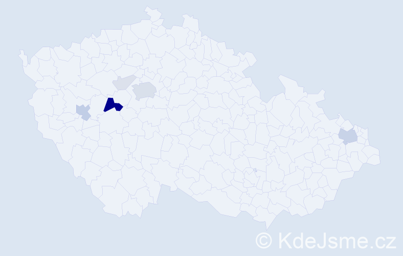 Příjmení: 'Eška', počet výskytů 23 v celé ČR