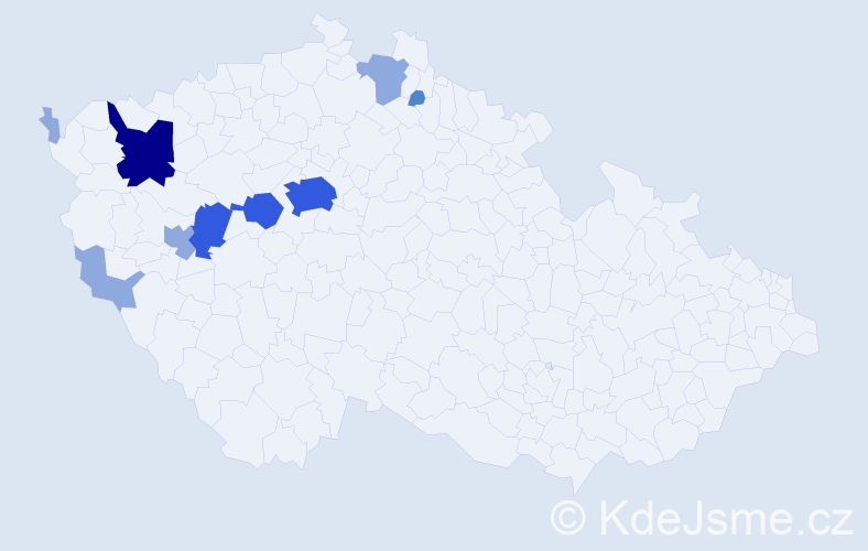 Příjmení: 'Perlinger', počet výskytů 20 v celé ČR