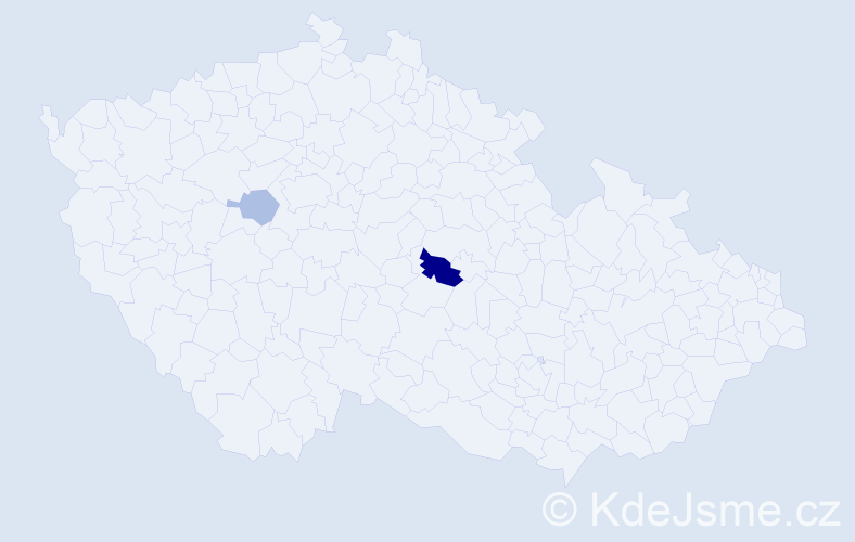Příjmení: 'Fourie', počet výskytů 4 v celé ČR