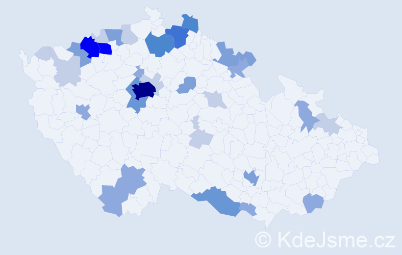 Příjmení: 'Nemešová', počet výskytů 94 v celé ČR