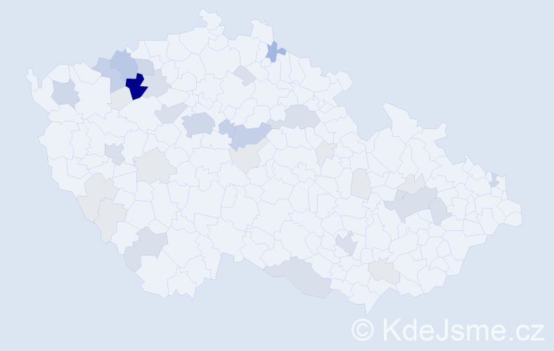 Příjmení: 'Tatár', počet výskytů 110 v celé ČR