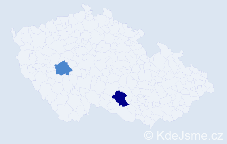 Příjmení: 'Gerič', počet výskytů 4 v celé ČR